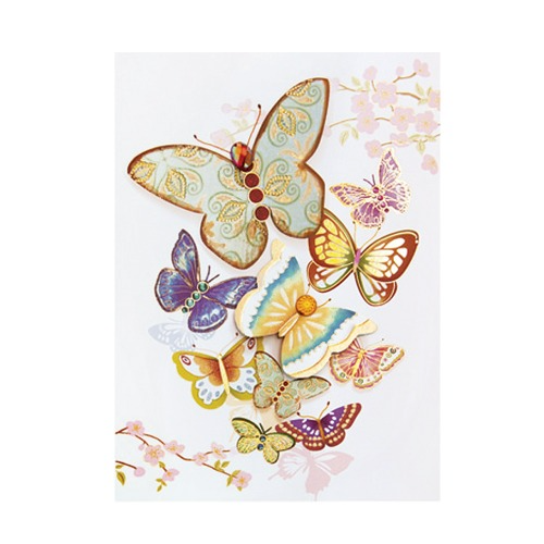 [FT1038-1] 꽃 나비 축하 카드
