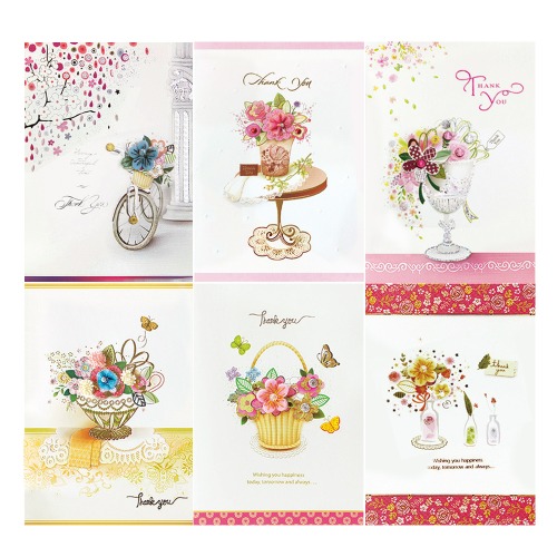 [ FT215] 봄 이야기 꽃 카드 (6종 1세트)