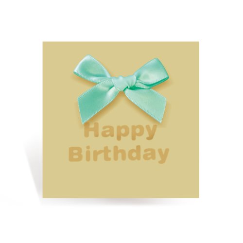 [FT1044-7] 미니 리본 생일 축하 카드