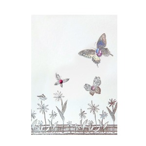 [FT1037-4] 나비 꽃 카드