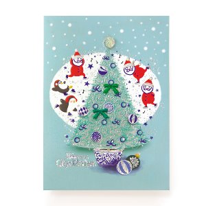 [FS708204] 스케이트 산타 크리스마스 카드