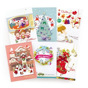 [FS7082] 산타 크리스마스 카드 (6종 1세트)