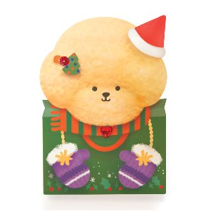 [FS734102] 선물 비숑 크리스마스 카드