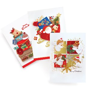 [FS7331-456] 트리 크리스마스 카드 (3종 1세트)
