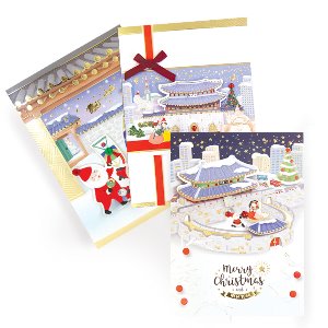 [FS7033-123] 전통 크리스마스 카드 (3종 1세트)