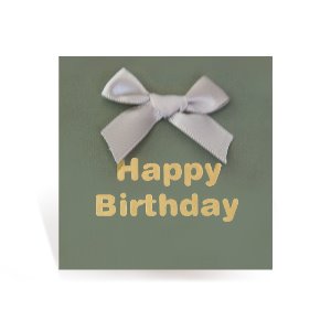 [FT1044-3] 미니 리본 생일 축하 카드