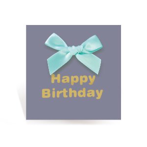[FT1044-4] 미니 리본 생일 축하 카드