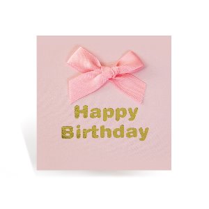 [FT1044-9] 미니 리본 생일 축하 카드